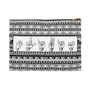 ASL Bag "Zentangle" Zippered Polyester ASL Accessory Bag