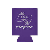 ASL Merchandise "Interpreter" Sign Language Can Cooler Sleeve