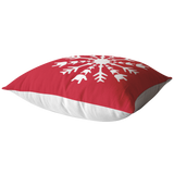 Holiday "ILY Snowflake" Christmas ASL Throw Pillow - Multiple Sizes