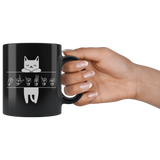 Sign Language Mug "Cat Lover" Black Ceramic ASL Coffee Mug