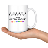 Sign Language Mug "Diversity" White Ceramic ASL Coffee Mug