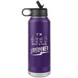 ASL Merchandise "Super Power" Etched ASL Water Bottle 32oz