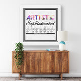 ASL Home Decor "Artistic Literal" Canvas ASL Wall Art - Multiple Sizes