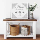 ASL Home Decor "ILY Home" Canvas ASL Wall Art - Multiple Sizes