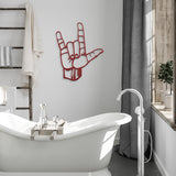 ASL Home Decor "ILY Sign" Die-Cut Metal ASL Wall Art