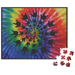 ASL Merchandise "ILY Tie-Dye" ASL Jigsaw Puzzle