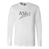 ASL Shirt "Language in 3D" Unisex LS Sign Language T-Shirt