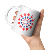 Holiday "ILY Burst" Independence Day Ceramic ASL Mug
