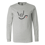 ASL Shirt "ILY Heart" Unisex LS Sign Language T-Shirt