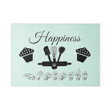 ASL Merchandise "Happiness is Homemade" Glass Cutting Board