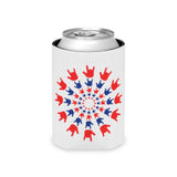 Holiday "ILY Burst" Independence Day ASL Can Cooler