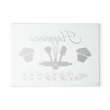 ASL Merchandise "Happiness is Homemade" Glass Cutting Board