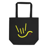 ASL Bag "ILY Heart" 16x14.5 Organic ASL Tote Bag
