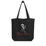 Holiday "ILY Skeleton" Halloween Organic ASL Tote Bag