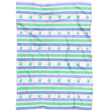Sign Language Blanket "ILY Striped" Microfiber Fleece ASL Blanket