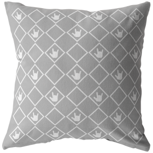 ASL Home Decor "ILY Squared" ASL Throw Pillow: Gray - Multiple Sizes
