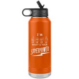 ASL Merchandise "Super Power" Etched ASL Water Bottle 32oz