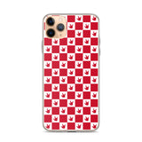 Sign Language Phone Case "ILY Checkered" ASL iPhone Case: Red