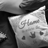 ASL Home Decor "ILY Home" ASL Throw Pillow - Multiple Sizes
