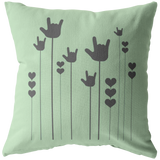 ASL Home Decor "ILY Sprout" ASL Throw Pillow - Multiple Sizes