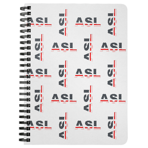 ASL Stationery "Flag Letters" 5 x 7 Spiral ASL Notebook