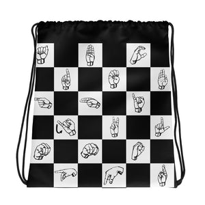 ASL Bag "Checkered" Polyester 15x17 ASL Drawstring Bag