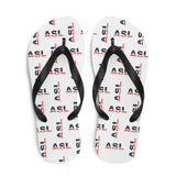 Sign Language Shoes "Flag Letters" ASL Flip-Flops Sandals