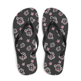 Sign Language Shoes "ILY Floral" ASL Flip-Flops Sandals
