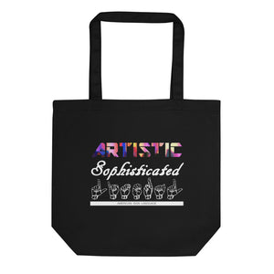 ASL Bag "Artistic Literal" 16x14.5 Organic ASL Tote Bag