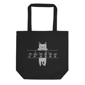 ASL Bag "Cat Lover" 16x14.5 Organic ASL Tote Bag