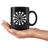 Sign Language Mug "ILY Burst" Black Ceramic ASL Coffee Mug