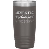 Sign Language Tumbler "Artistic Literal" Etched Steel ASL Tumbler 20oz