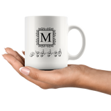 Sign Language Mug "Monogram" White Ceramic ASL Coffee Mug