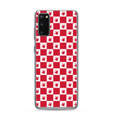 Sign Language Phone Case "ILY Checkered" ASL Samsung Case: Red