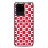 Sign Language Phone Case "ILY Checkered" ASL Samsung Case: Red