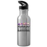 ASL Merchandise "Artistic Literal" Aluminum ASL Water Bottle 20oz - silver