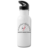 ASL Merchandise "Brain Power" Aluminum ASL Water Bottle 20oz - white