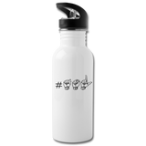 ASL Merchandise "Hashtag ASL" Aluminum ASL Water Bottle 20oz - white