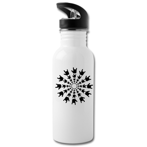 ASL Merchandise "ILY Burst" Aluminum ASL Water Bottle 20oz - white
