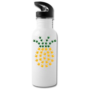 ASL Merchandise "ILY Pineapple" Aluminum ASL Water Bottle 20oz - white
