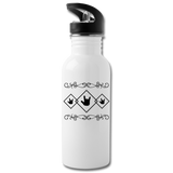 ASL Merchandise "ILY Squared" Aluminum ASL Water Bottle 20oz - white