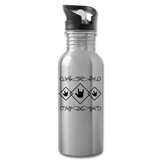 ASL Merchandise "ILY Squared" Aluminum ASL Water Bottle 20oz - silver