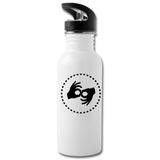 ASL Merchandise "Interpreter Hearts" Aluminum ASL Water Bottle 20oz - white