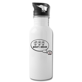 ASL Merchandise "See What I Mean" Aluminum ASL Water Bottle 20oz - white