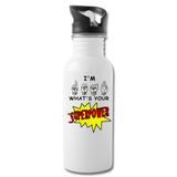ASL Merchandise "Super Power" Aluminum ASL Water Bottle 20oz - white