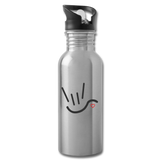 ASL Merchandise "ILY Heart" Stainless ASL Water Bottle 20oz - silver