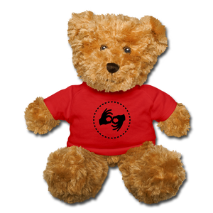 ASL Merchandise "Interpreter" Teddy Bear ASL Plush Toy - red