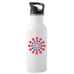 Independence Day ASL Water Bottle - white