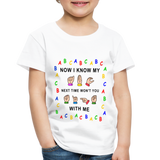 ASL Shirt "Sign With Me" Toddler Short Sleeve Sign Language T-Shirt - white