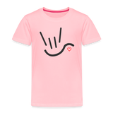 ASL Shirt "ILY Heart" Toddler Short Sleeve Sign Language T-Shirt - pink